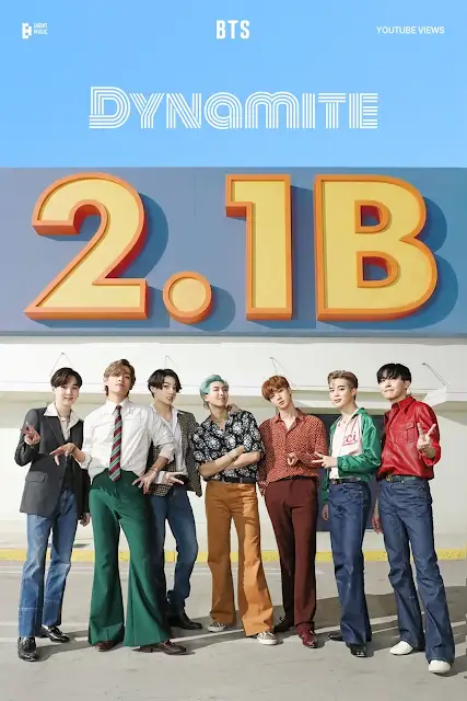 방탄소년단 디지털 싱글 'Dynamite' 오리지널 뮤직비디오 21억 뷰 달성