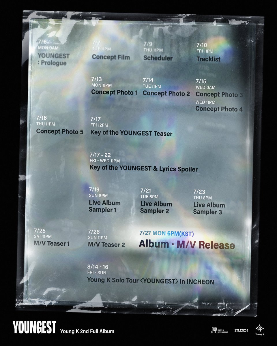 데이식스 영케이 정규 2집 'YOUNGEST' 컴백 프로모션