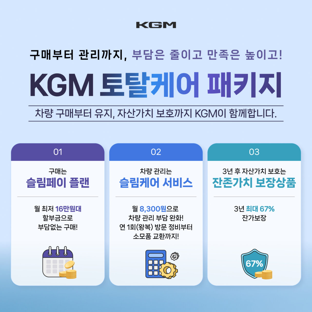 KGM 토탈 케어 패키지