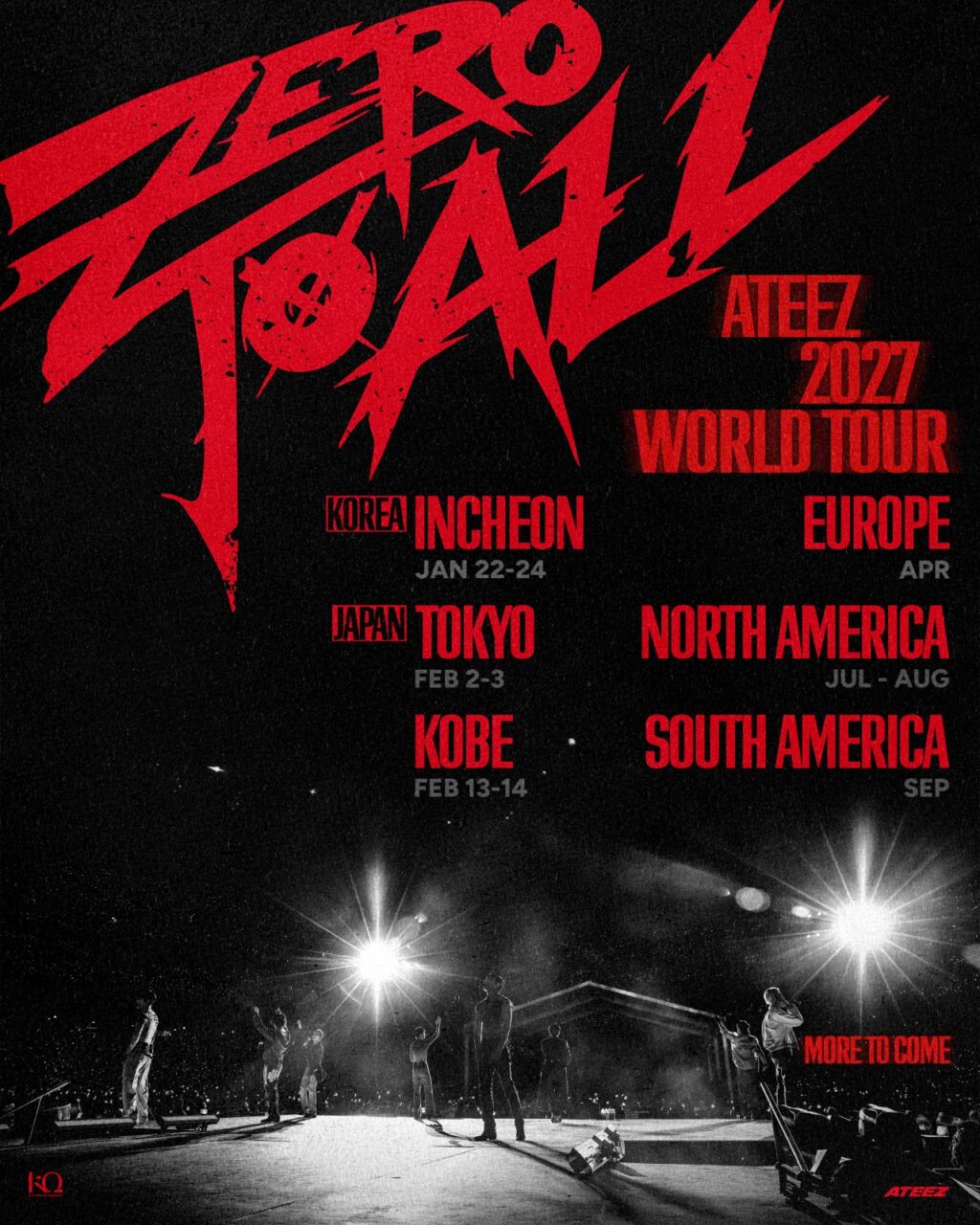 에이티즈 2027년 월드투어 '2027 ATEEZ WORLD TOUR ZERO TO ALL'